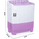 Godrej Semi Automatic Top Load | 8 kg | Purple | White | WS Edge 8.0 TB3 M LVDR